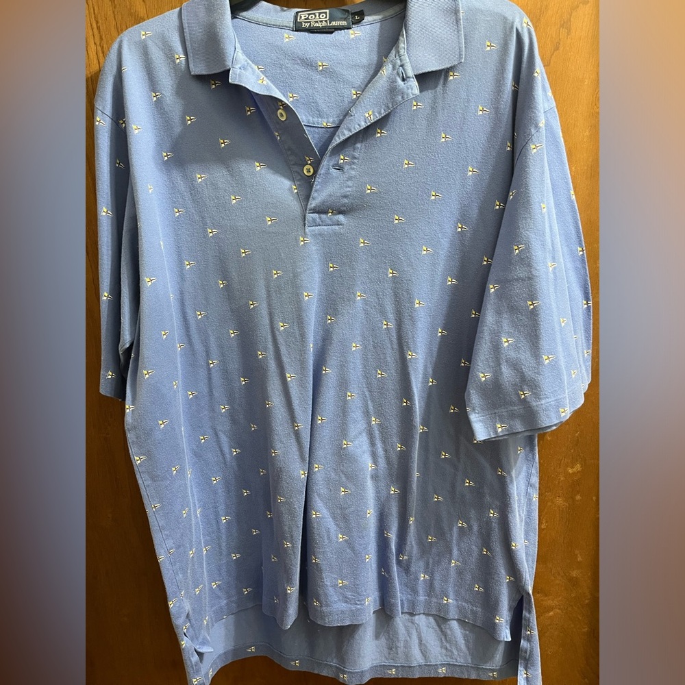 Polo Ralph Lauren Polo Shirt Flags Print Mens Large